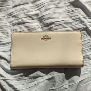 Cream Coach Wallet